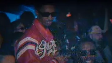 Pelle Pelle Red Studded '78' Leather Jacket worn by King Combs in BENT FREESTYLE