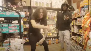 Amiri Black & Green Watercolor-MA Hoodie worn by Benzo B in 2 DEEP by DD Osama & Benzo B (Official Video)