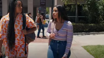 Forever21 Ribbed Sweater Body­suit worn by Daisy Jiménez (Haskiri Velazquez) as seen in Saved by the Bell (S02E01)