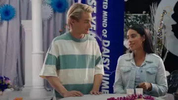 Ami Rug­by Striped Tee worn by Mac Morris (Mitchell Hoog) as seen in Saved by the Bell (S02E01)
