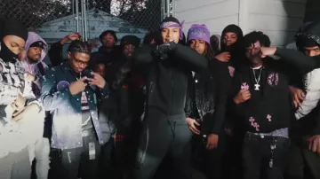 Nike All Black Fleece Joggers worn by NLE Choppa in Shotta Flow 7 “FINAL” (Official Music Video)