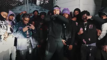 Nike Black Windrunner Zip Hoodie worn by NLE Choppa in Shotta Flow 7 “FINAL” (Official Music Video)