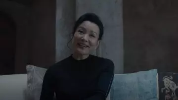 Zara Fit­ted Knit Top worn by Lu Mei (Joan Chen) as seen in A Murder at the End of the World (S01E05)