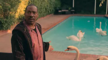 Fendi Monogram Bathrobe worn by Chris Carver (Eddie Murphy) as seen in Candy Cane Lane