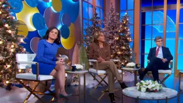 Vestido de punto de Reiss Nadine usado por Linsey Davis como se ve en Good Morning America el 11 de diciembre de 2023