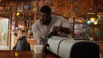 Patagonia Long-Sleeved Is­land Hop­per Shirt worn by TC (Stephen Hill) as seen in Magnum P.I. (S05E18)