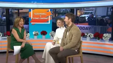 Schiaparelli Skater Skrit worn by Sydney Sweeney as seen in Today on December 11, 2023