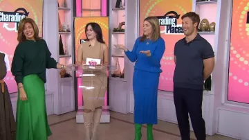 Karen Millen Ruffle Dress worn by Donna Farizan as seen in Today with Hoda & Jenna on December 12, 2023