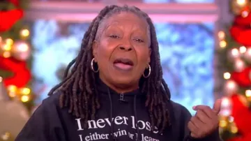 Power In Black I Never Lose Hoodie worn by Whoopi Goldberg as seen in The View on December 12, 2023