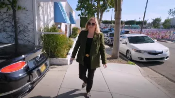 Cinturón de cuero Gucci Gg Marmont usado por Nicole Hirsty como se ve en The Real Housewives of Beverly Hills (T13E08)