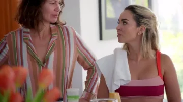 Beach Riot Marlene Top en Merlot porté par Nicole Martin comme on le voit dans The Real Housewives of Miami (S06E07)