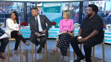 Eliza J Polka Dot Wide Leg Crepe Pants worn by Dylan Dreyer as seen in Today on December 13, 2023