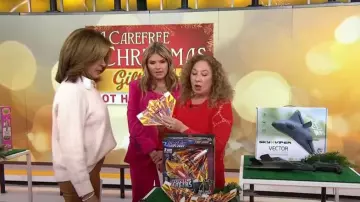 The Clothing Cove Azi Z12125 2 Piece Crochet Hi Lo Hem Top worn by Laurie Schacht as seen in Today with Hoda & Jenna on, December 13, 2023