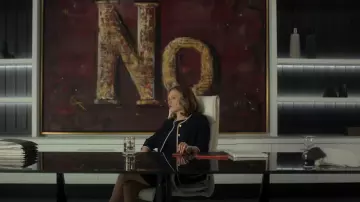Brooks Brothers Tweed Boucle Jacket worn by Lorraine Lyon (Jennifer Jason Leigh) as seen in Fargo (S05E05)