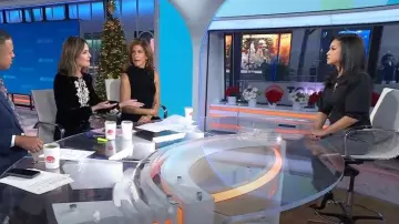 Veronica Beard Coralee Puff-Sleeve Top porté par Laura Jarrett comme on le voit dans Today le 15 décembre 2023