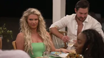 Alexis Zola Chain Asymmetric Crop Top worn by Madison LeCroy as seen in Southern Charm (S09E13)