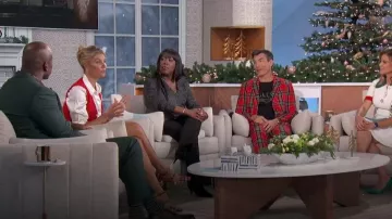 J. Crew Marta Double-strap Pumps worn by Amanda Kloots as seen in The Talk on December 11, 2023