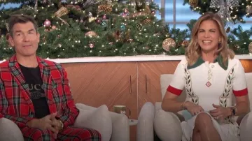 Casablanca Laurel Dress worn by Natalie Morales as seen in The Talk on December 11, 2023