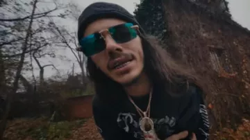 Supreme x Dickies Black Script Logo Beanie (FW23) worn by BabyTron in Stutter Flow (Official Video)