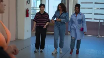 Zara Multipositional Pachwork Dress worn by Mia (Courtney Taylor) as seen in Neon (S01E08)