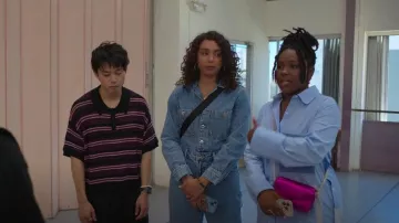 Urban Outfitters Clifton Mesh Popover Po­lo Shirt worn by Felix (Jordan Mendoza) as seen in Neon (S01E08)