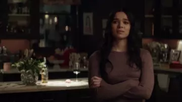 Rag & Bone Ribbed Knit Top worn by Kate Bishop (Hailee Steinfeld) as seen in Hawkeye (S01E01)