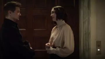 Ryan Roche Silk Blouse worn by Eleanor Bishop (Vera Farmiga) as seen in Hawkeye (S01E04)