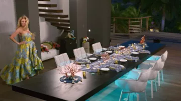 Mestiza New York Georgiana Strapless Floral Print High Low Gown worn by Ramona Singer as seen in The Real Housewives Ultimate Girls Trip (S04E2)