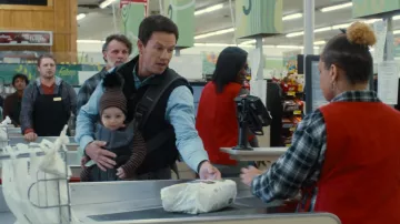 BabyBjörn Baby Carrier used by Dan Morgan (Mark Wahlberg) as seen in The Family Plan