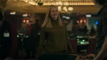 Marques'Almeida Asymmetric Ribbed Merino-Wool Sweater worn by Wendy Byrde (Laura Linney) as seen in Ozark (S04E02)
