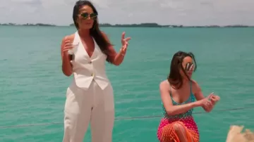 Gafas de sol Gucci GG1105S 003 para hombre Marrón/Dorado/Verde Lente Pilot 63mm usada por Lisa Barlow como se ve en The Real Housewives of Salt Lake City (T04E15)