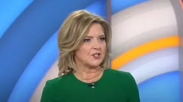 LK Bennett Doris Dress worn by Christine Romans as seen in Today on December 19, 2023