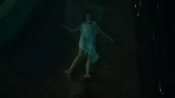 Halston Lois One Shoulder Draped Dress worn by Ruth Langmore (Julia Garner) as seen in Ozark (S04E14)