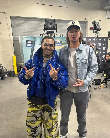 Doudoune Vetements Shiny Royal Blue Layered portée par Lil Pump sur le compte Instagram @lilpump