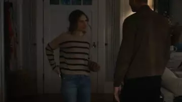 Jersey de cuello barco inverso a rayas La Ligne usado por Madison Simmons (Caitlin Thompson) como se ve en This Is Us (T06E03)