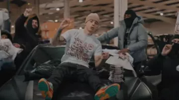 Louis Vuitton Beige Damier Beanie worn by Central Cee in Entrapreneur [Music Video]