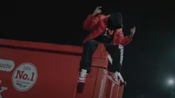 Sp5der Black 'I Heart Sp5der' Sweatpants worn by Central Cee in Entrapreneur [Music Video]