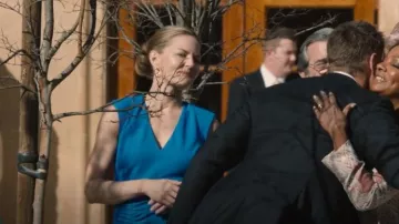 Badgley Mischka Collection Side Ruched Body-Con Midi Dress worn by Cassidy Sharp (Jennifer Morrison) as seen in This Is Us (S06E13)