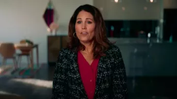 Veste blazer en tweed métallisé Nanette Lepore portée par Under Pressure : The U.S. Women’s World Cup Team (S01E01)