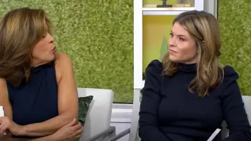 Veronica Beard Cedar Puff-Sleeve Turtleneck Top porté par Jenna Bush Hager comme on le voit dans Today with Hoda & Jenna le 22 décembre 2023