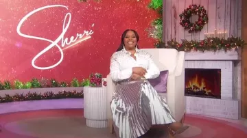 Alice + Olivia Finely Embellished Button-Front Shirt worn by Sherri Shepherd as seen in Sherri on December 21, 2023