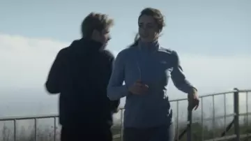 The North Face Glac­i­er Full Zip Jack­et worn by Kate Middleton (Meg Bellamy) as seen in The Crown (S06E07)