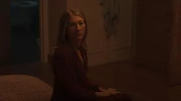 Hobbs Flare Dress worn by Carole Middleton (Eve Best) as seen in The Crown (S06E07)