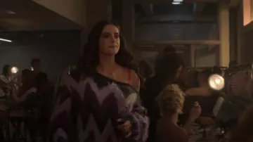 Saint And sofia Or­la Chevron Sweater worn by Kate Middleton (Meg Bellamy) as seen in The Crown (S06E09)