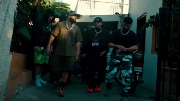 Supreme New Era Black Box Logo Beanie worn by Jesus Ortiz-paz in TACATA (REMIX) by Tiagz X Fuerza Regida X El Alfa [Official Video]