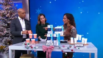 Fashion Nova Tiger Velvet Midi Dress worn by Milly Almodovar as seen in Good Morning America on December 20, 2023
