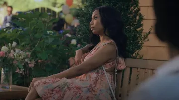 Zimmermann Candescent Plung Dress worn by Destiny Mathis (Yasha Jackson) as seen in Love Life (S02E03)