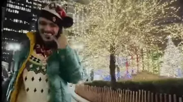 Moncler Green & Brown Panel 'Ain' Jacket worn by BabyTron in MERRY SHITMAS (Official Video)