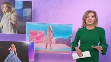 LK Bennett Doris Dress worn by Christine Romans as seen in Today on  December 28, 2023