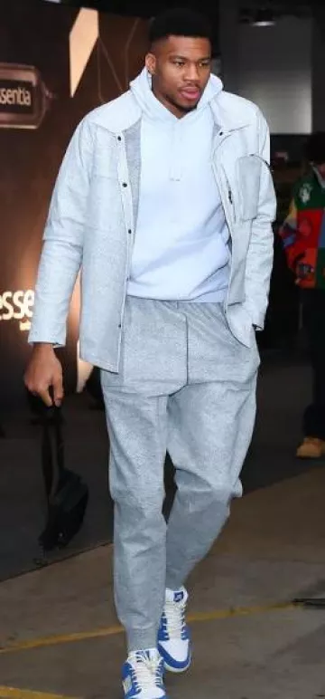 Nike Light Football Grey Fleece Hoodie worn by Giannis Antetokounmpo on the Instagram account @giannis_an34